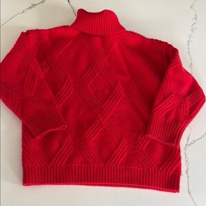 Red Turtleneck Sweater for Women